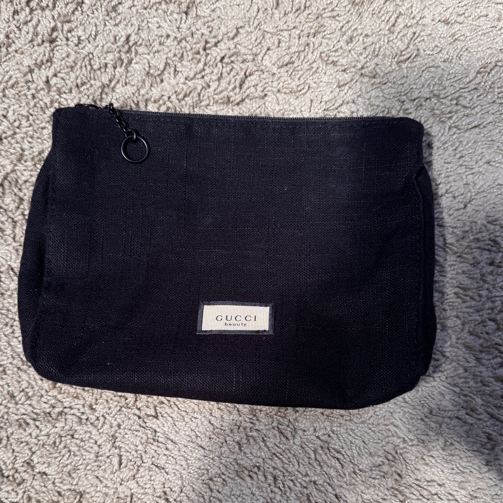GUCCI Beauty Black Men Fragrance Makeup Pouch Cosmetic Bag